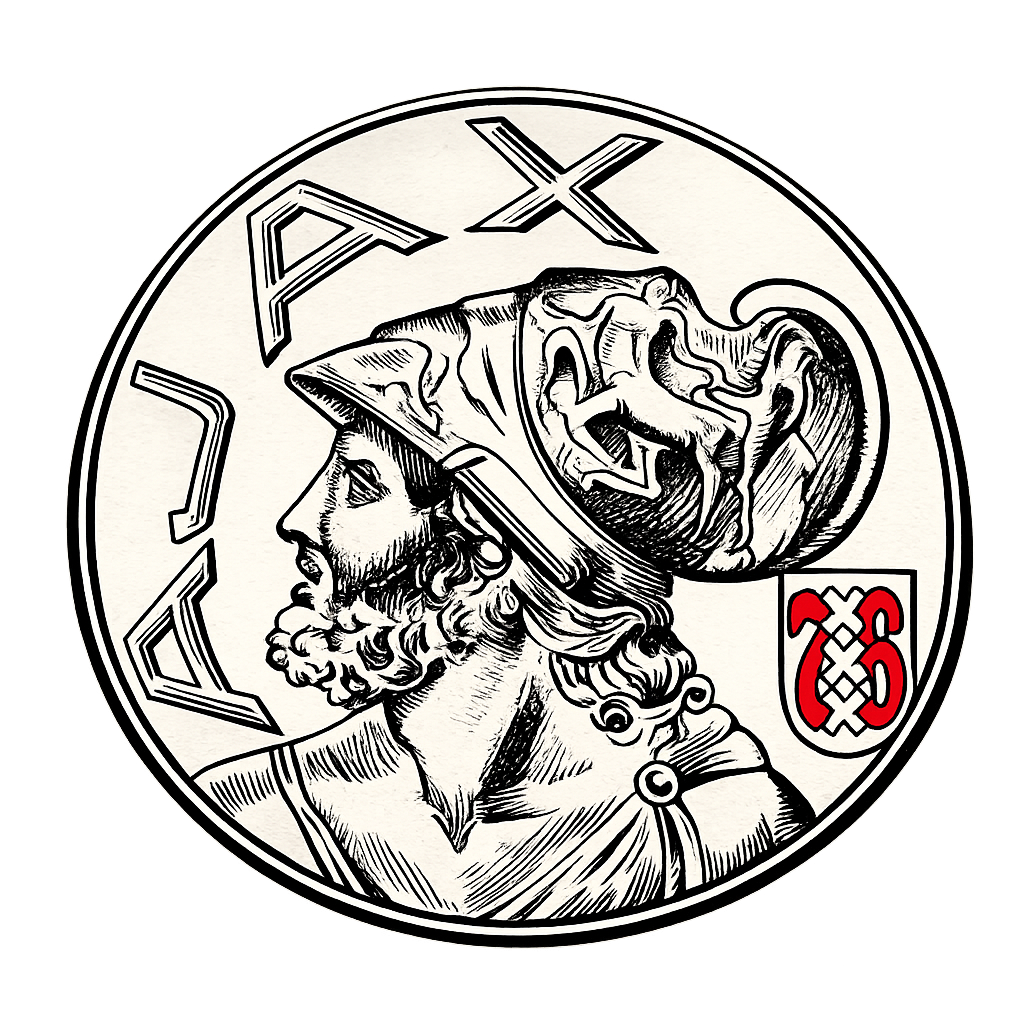 Klassieke logo wit rond