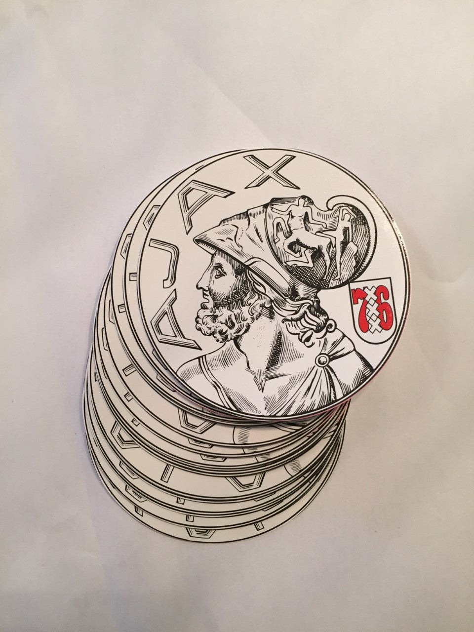 Klassieke logo wit rond